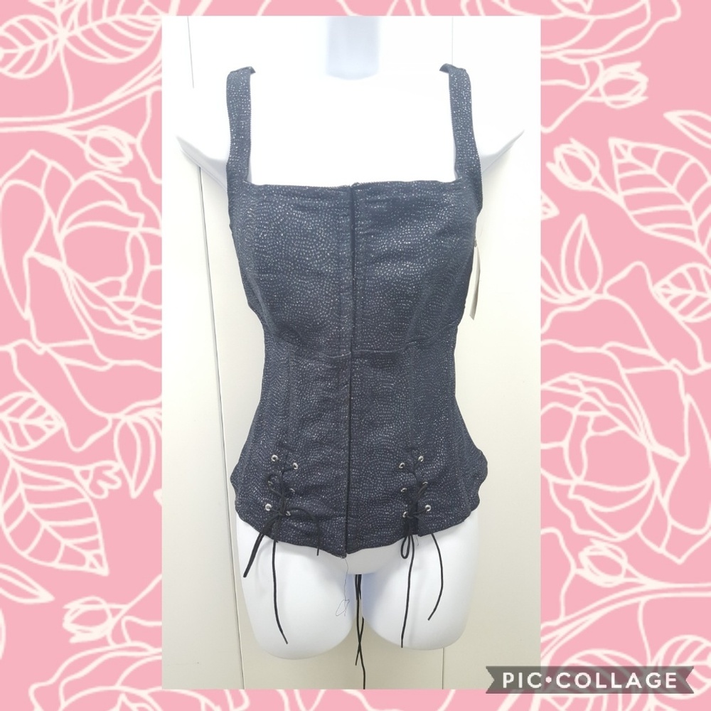 Grenier Denim Sparkle Bustier. Sz. 38